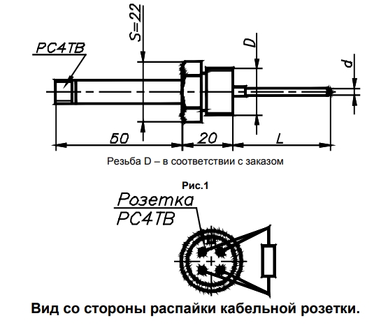 Термопреобразователь сопротивления ДАНА-ТЕРМ ТС-55 Термометры #2